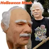 Maschera da uomo anziano in lattice Halloween Cosplay Party Maschere a pieno facciale realistiche Copricapo USA