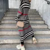 Women's Knits Tees 2023 Spring Knitted Cardigan Women Striped Patchwork Autumn Winter Elegant Long Outerwear Maxi Y2k Sweater Coat Soft Jacket 231016