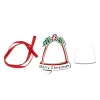 Sublimatie Blanks Kerst Decoratieve Hanger Zinklegering Party DIY Warmteoverdracht Kleine Bel Kerstboom Decoratieve Ornamenten 1017