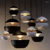 Lampes suspendues Nordic Eggshell Lights Lustre Chambre Luminaires Lampe noire Salon Décoration Bar Ambiance