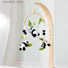 Mobiles # Nouveau-né Panda Feuille de Bambou Lit Cloche Jouets 0-12 Mois pour Lit de Bébé Lit Bois Cloche Mobile Enfant Carrousel Lit Enfant Jouet Musical Cadeau Q231017