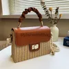 Cross Body Straw Beach Bag for Summer Pleated Handle Luxury Designer Bag Color Crossbody Purse and Handbag Lady Bolsosstylisheendibags