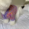 Vestuário para cães de alta qualidade suéter de animal de estimação inverno teddy malha quente pulôver comparado ao urso cor sólida roupas casuais botão acima camisa