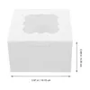 Sortez des conteneurs 50 PCS Bodières Boîtes de boulangerie Small Pastry Cake Container Gift Transport avec fenêtre Donut Kraft Paper Treat Bookie Bookie