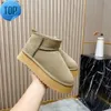 Designer Tazz Slippers Australië Laarzen heren damesschoenen mode laarsjes warm Suède Shearling Tasman platform Slipper Kastanje Heren Enkel sneeuw Boo