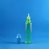 Braderie! Flacons compte-gouttes en plastique PET vert licorne, 100 ensembles/lot de 25ml, résistant aux enfants, inviolable, pointe longue et fine, vapeur de liquide e 2 Hgrc