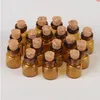 Mini Clear Amber Glass -flaskor med Cork Tome Inions Burs Decoration Crafts 100st Good Qty Wifdg