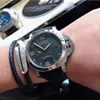 Paneri titta på lyxig titta på herresigner klockor ZF-Factory Sapphire Mirror Swiss Automatisk rörelse Storlek 44mm Cowhide Strap Business handbandsur handleden Titta på JGIT