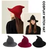 Rifornimenti del partito Cosplay moderno cappello da strega di lana da donna Lady realizzato dalla moda Festival di Halloween 2023 lana di pecora R0T4