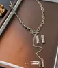 Collier enroulé en cuir avec lettres en Zircon, chaîne de pull élégante, à la mode, personnalité, luxe abordable, colliers assortis, vente en gros