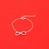 Nouveautés mode coréenne Simple métal 8 Infinity bracelets à breloques pour femmes hommes bijoux Style d'été Beach340i