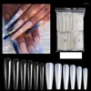 Kunstnagels Q1QD Tips Volledige dekking Franse stijl Acryl Kunstmatige tip manicures 10 maten voor nail art salons en thuis doe-het-zelf