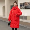 Casacos de trincheira femininos longos parkas para mulheres jaqueta de inverno 2023 oversize grosso quente acolchoado casaco com capuz estilo coreano casaco