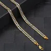 Kettingen Vintage Hoge Kwaliteit 6mm Goud Gevuld Gehamerd Cut Curb Cubaanse Mix Zilver Kleur Ketting Voor Mannen Sieraden Gift GN4941275R