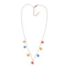 Choker Bohemian Blue Beads Necklace For Women Wedding Flower Charm Layers Collar Cute Statement Wholesale Jewelry Gift