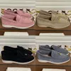 Loro Klavierschuhe Designer Walk Zauber verschönerte Freizeitschuhe Loromens Damen Wildlederpaar Schuhschuh echtes Leder flach für Männer Frauen Fabrik Direkt Sa