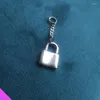 Nyckelringar DIY Keychain Lock Pendant Amulet 3D Gratis kombination Rostfritt stål Damer Män Dagliga nödvändigheter