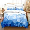 Beddengoedsets Blauwe ijsblokjes Slaapkamerdekbedovertrekset Queen Kingsize dekbedsets 231017