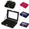 Jocestyle New Velvet Jewelry Jewelry Box Jewelry OrganizerディスプレイストレージガラスカバーホルダーラックリングイヤリングC19021601269y