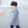 Coat Winter Woolen Jacket For Boy Korean Version Fashion Thickening Handsome Mid-Length Keep Warm Casual Children's Clothing 231017