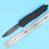 Classic A07 Large AUTO Tactical Knife 440C Black Oxide Blade Zn-al Alloy Handle EDC Pocket Knives with Nylon Bag