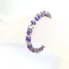 Bracelet élastique en jaspe impérial violet, 1 pièce, perles de roue de 5 à 8mm, tendance, pour femme et homme, à porter quotidiennement, cadeau de noël