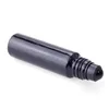 wholesale 10ML Black Essential Oil Bottle Glass Roll On Perfume Crystal Roller Ball Bottles 2 Style