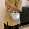 Çapraz gövde vintage gümüş çanta parlak deri çanta markaları üst sap çanta retro crossbody çanta kadın tote bagstylishhandbagsstore