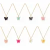 Butterfly Pendant Necklace for Women & Girls Acrylic with Gold-Plated Jewelry3112