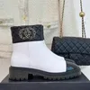 дизайнерские сапоги модные ультра роскошные женские зимние сапоги новые дизайнерские ботинки черно-белые ботинки на платформе из натуральной кожи теплые ботильоны на меху роскошная обувь