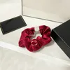 Mulheres designer jóias carta borracha banda rabo de cavalo corda de cabelo elástico scrunchies moda acessórios para o cabelo