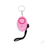 Key Rings 130Db Egg Shape Self Defense Alarm Keychain Pendant Personalize Flash Light Personal Safty Key Chain Charms Car Keyring New Dh9S0