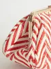 Shopping Bags Ladies Vintage Red and White Striped Dinner Clutch Bag Original Wooden Clasp Grab Por Parties Weddings Clubs Dinners 231017