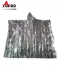 Randonnée en plein air camping isolation froide enduite d'aluminium vert poncho unique secours en cas de catastrophe anti-perte de température couverture de premiers secours imperméable BH8629