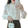 Women's Blouses Ruffled Chiffon Shirt Autumn And Winter Clothes 2023 Fashion Beautiful Top Long Sleeve Office Lady Undershirt