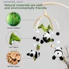 Mobiles # Nouveau-né Panda Feuille de Bambou Lit Cloche Jouets 0-12 Mois pour Lit de Bébé Lit Bois Cloche Mobile Enfant Carrousel Lit Enfant Jouet Musical Cadeau Q231017