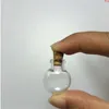 Mini Oblate Glass Bottles Pendants Small Wishing With Cork Arts Jars For Necklace 100pcs/lot good qty Tuvii