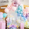 Andra evenemangsfestleveranser 144st Macaron Latex Balloons Pastell Candy Balloons Christmas Wedding Birthday Party Decorations Baby Shower Air Balloons 231017