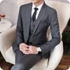 Abiti da uomo Custom Made Nero Matrimonio per uomo Blazer Bianco Slim Fit Smoking dello sposo 3 pezzi Giacca Ultimi disegni di pantaloni da cappotto Costume Homme