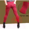 Stylish Metrosexual Sexy Men's Tight Jeans Leg Legs Hair Stylist Low Waist Thickness Ordinary Slim Pencil Pants Fad Boots Pan308G