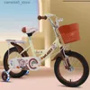 Bikes Ride-Ons Children's Bicycle With Auxiliary Wheels With Basket High Carbon Steel Frame 12/14/16/18/20 Inch Bike For 2 To 10 Years Old Kids Q231018