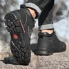 60 stivali da uomo genuini scarpe in pelle da uomo inverno peluche neve 2024 classico da trekking alta qualità stringate low top basic