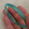 Bangle 1pcs Natural 54-55mm Chinese Green Hand Carved Jade Jadeite Bracelet Trum22311k