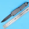 High Quality A07 Large AUTO Tactical Knife 440C Black Oxide Blade Carbon Fiber Zn-al Alloy Handle EDC Pocket Knives with Nylon Bag