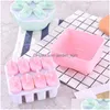 Ice Buckets and Coolers Plastic Popsicles Cream Mold Maker Tray Cube Diy Kitchen Tool With ER Home Gadgets Mod Drop Delivery Garden DHJI1