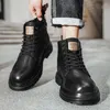 665 Top Fashion Boots High Men Casual for Shoes 2024 Lace-up Motorcycle Outdoor Men's Walking Leather Male 's 997 277