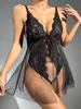 Pyjamas sexy Vêtements de sexe Soutien-gorge à entrejambe ouvert Vêtements de nuit en dentelle Costumes érotiques Body de mariage Femmes Babydolls Robe Lingerie 231017