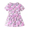 Meisjesjurken Little Maven Kinderjurk Zomer Katoen Giraffe Casual Kleding Comfort voor kinderen 2-7 jaar 231016