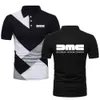 DMC bedruckte Poloshirts für Herren, Streetwear, Zurück in die Zukunft, Film DMC-12, Auto-Top-T-Shirts, Militär-Polo in Kontrastfarbe