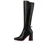 Stivali da donna firmati tacco lusso nero Rosso beige cowboy cowgirl stivaletti corti coscia sopra il ginocchio stivali con tacco alto pompe sexy scarpe da lavoro western tabi da donna taglia grande 43